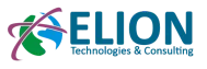 Logo featuring a blue and green globe with intersecting magenta lines next to the text ELION in blue, and Energy Audit in smaller text below.