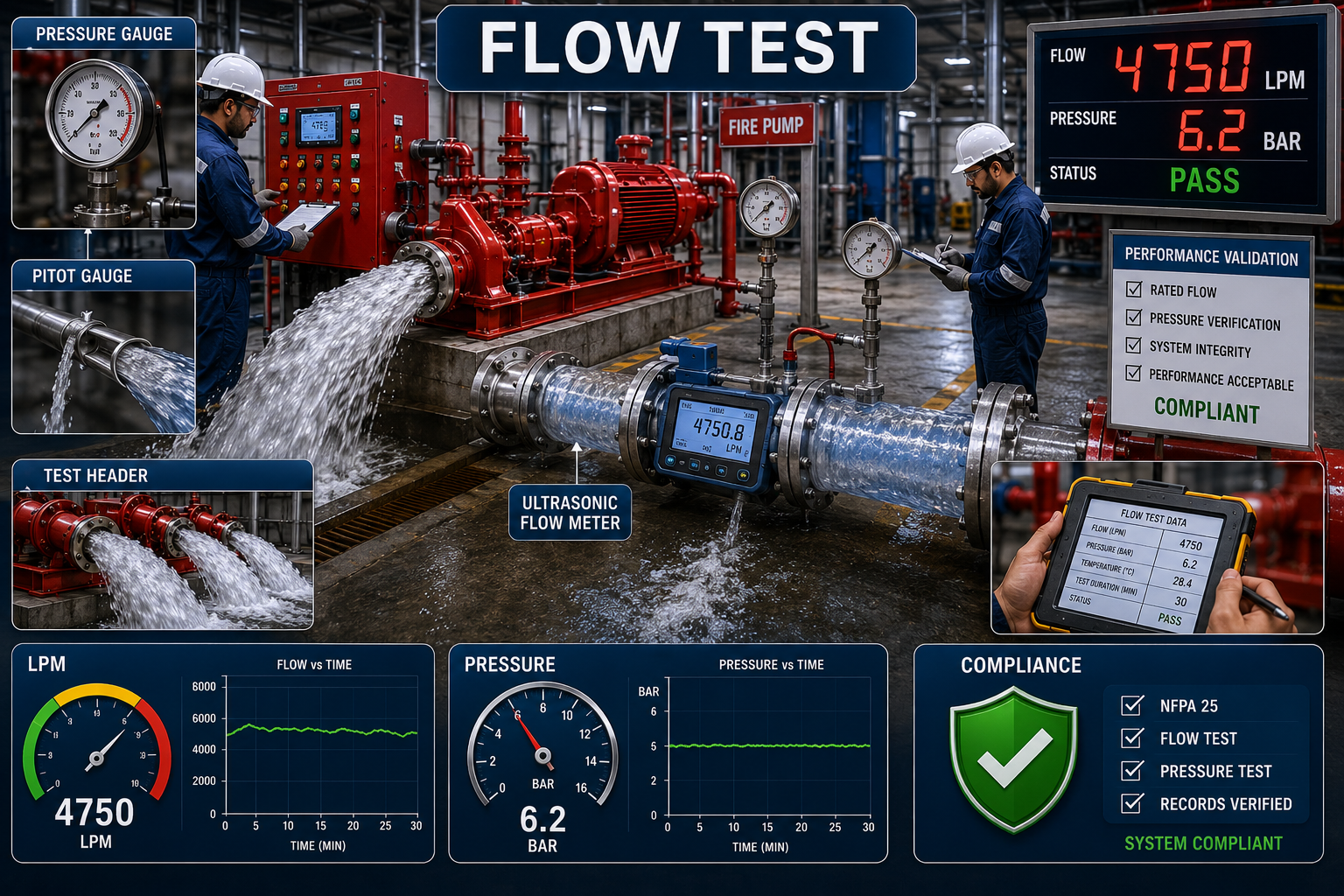 According to NFPA research, pumps that are only churn-tested without flow testing show undetected flow degradation of 15–40% within 3–5 years of installation, often due to impeller wear and internal seal deterioration.