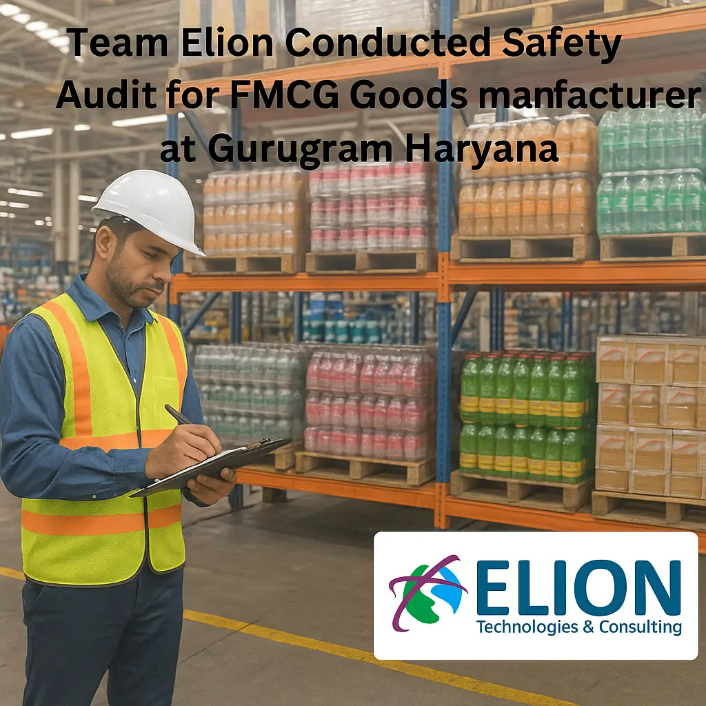 Elion team conducting Safety Audit for FMCG goods manufacturing company in Gurugram, Haryana