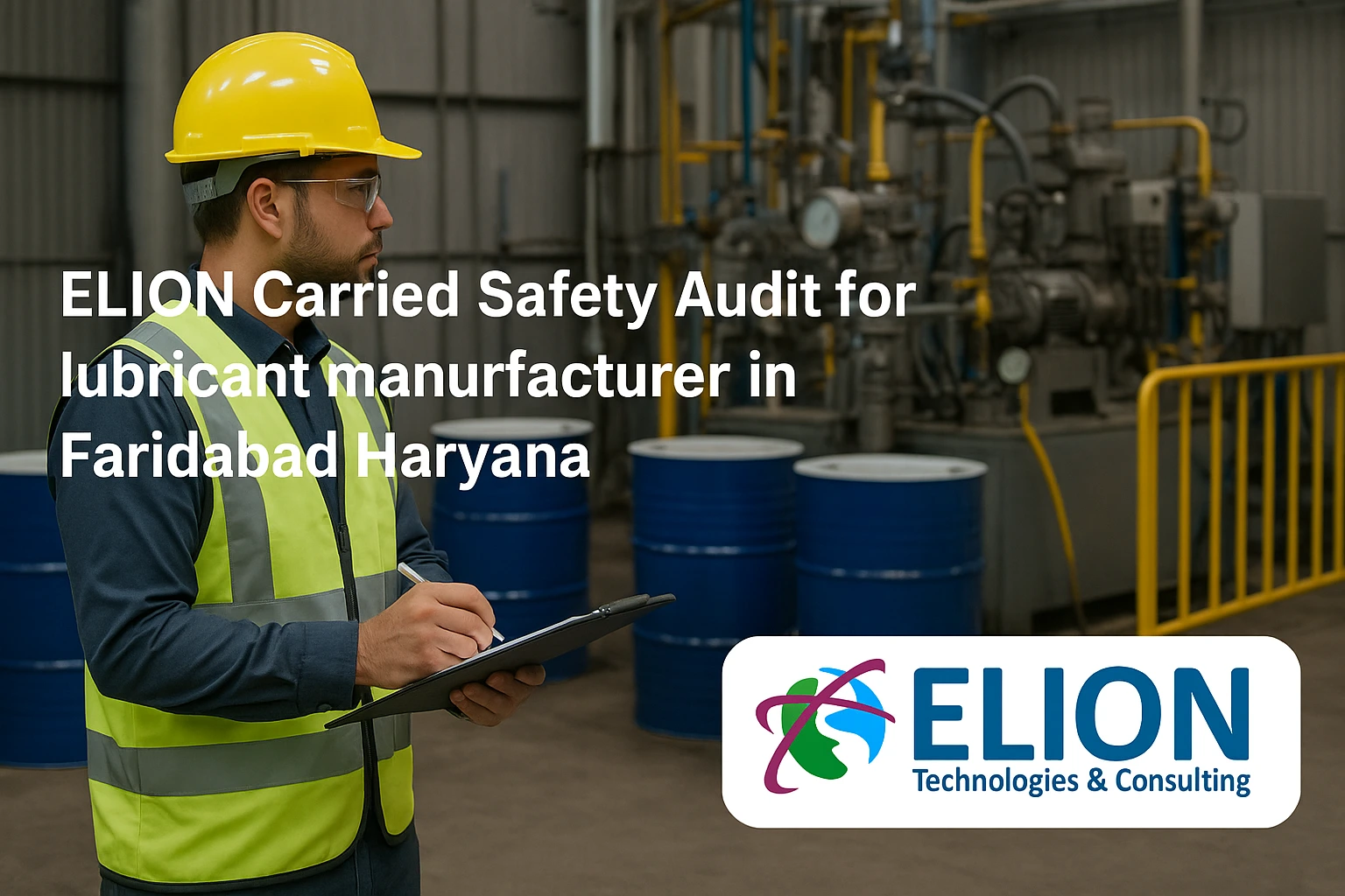 Elion conducting Safety Audit for lubricant manufacturing company in Faridabad, Haryana