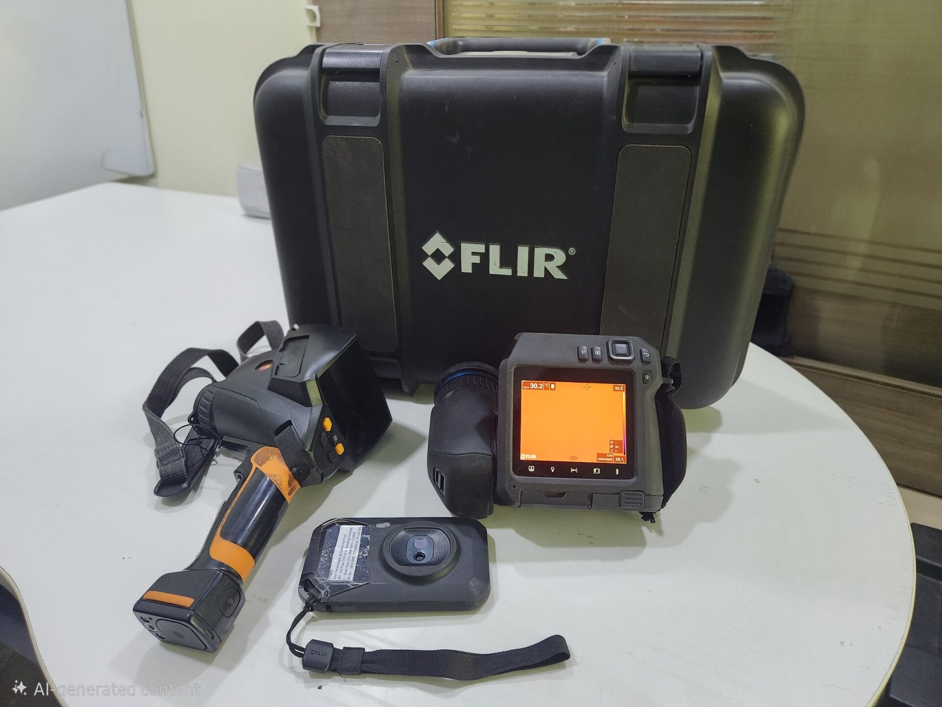 Infrared thermal imaging camera used for electrical panel thermography inspection