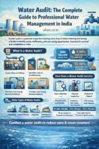 A water audit is a systematic inspection that tracks every drop of water entering and leaving a facility to identify waste, inefficiency, and cost-saving opportunities.